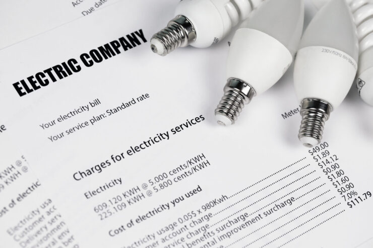 Electricity bill titled 