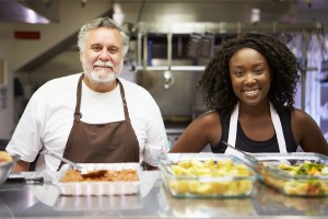 Portrait Of Kitchen Staff In Homeless Shelter