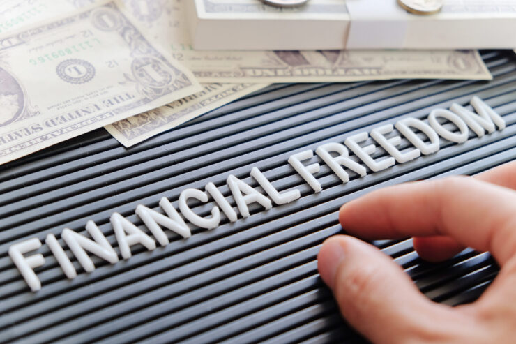 A close-up of letters spelling 